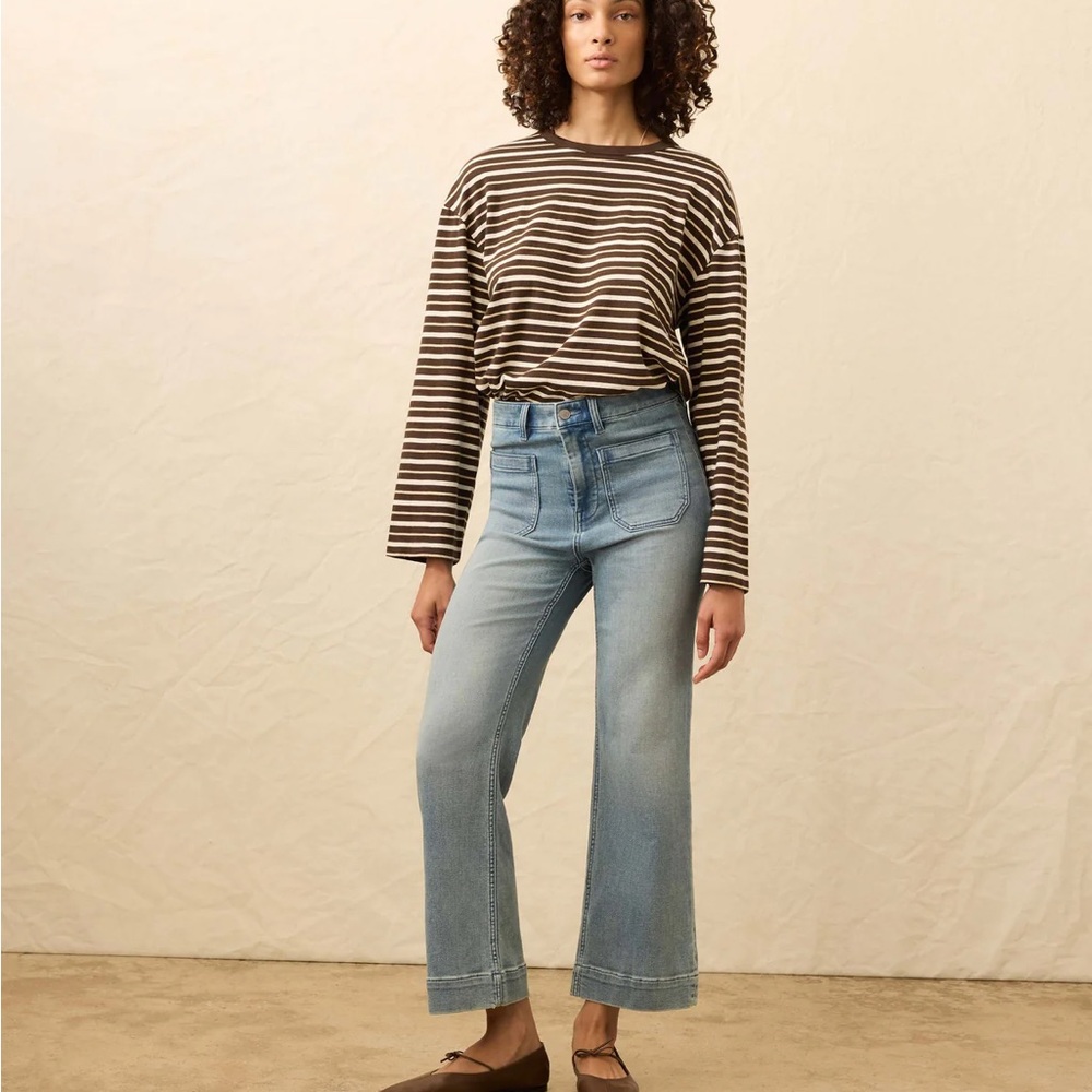 Stretch Terry Patch Pocket Ankle Pant - Eastern Shore Wash